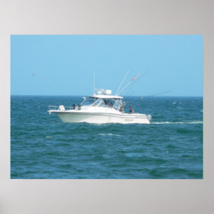 Affiche Bateau de pêche de charte