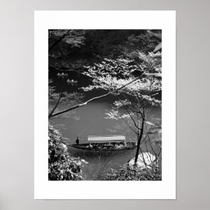 Affiche Bateau de printemps : Arashiyama, Kyoto