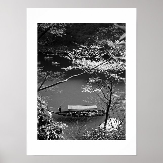 Affiche Bateau de printemps : Arashiyama, Kyoto (Devant)