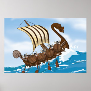 Affiche Bateau de Viking