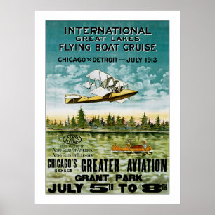 Affiche Bateau de vol de Great Lakes