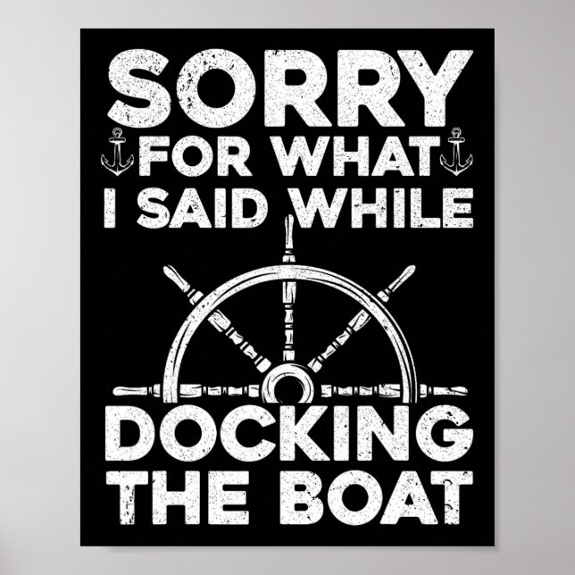 Affiche Bateau Drôle Pour Hommes Femmes Amarrages Le Batea (Devant)
