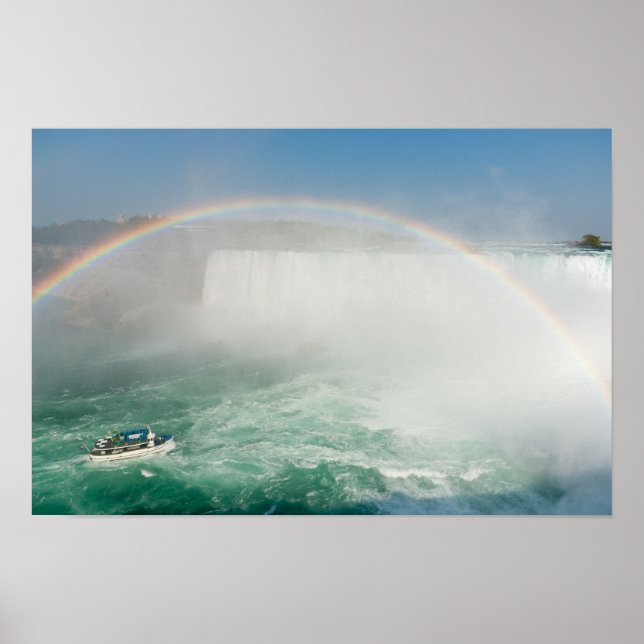 Affiche Bateau et chutes Horseshoe de Niagara Falls (Devant)