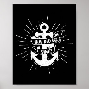 Affiche Bateau mais avons-nous coulé Flatboat capitaine de