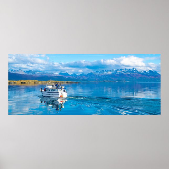 Affiche Bateau panoramique naviguant sur le canal beagle (Devant)