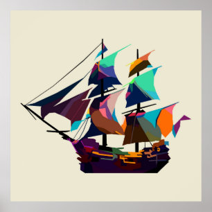 Affiche Bateau pirate
