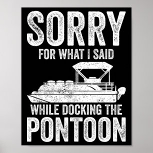Affiche Bateau Ponton Drôle De Bateau Désolé Lors De L'acc