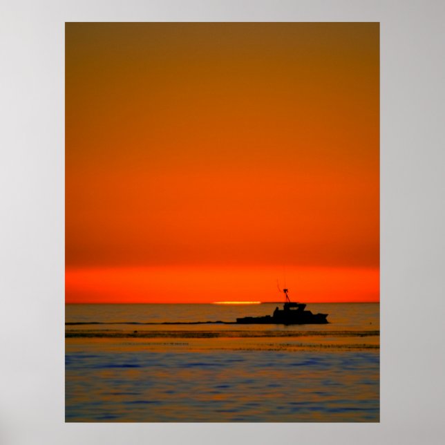 Affiche Bateau solitaire (Devant)