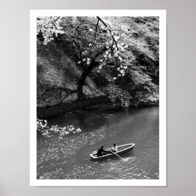 Affiche Bateau sur Chidorigafuchi : Tokyo, Japon (Devant)