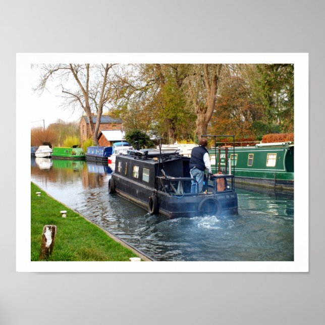 Affiche Bateau sur le canal Newbury (Devant)
