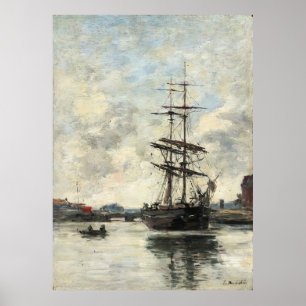 Affiche Bateau sur les Touques Eugene Boudin(Français, 182