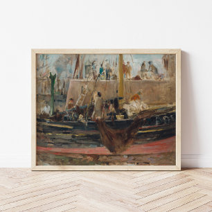 Affiche Bateaux à Quay   Berthe Morisot