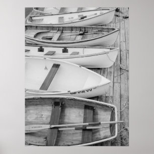 Affiche Bateaux à roues ancrés Classique Nautique