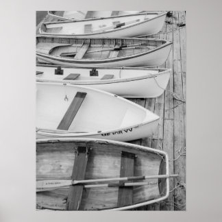 Affiche Bateaux à roues ancrés Classique Nautique