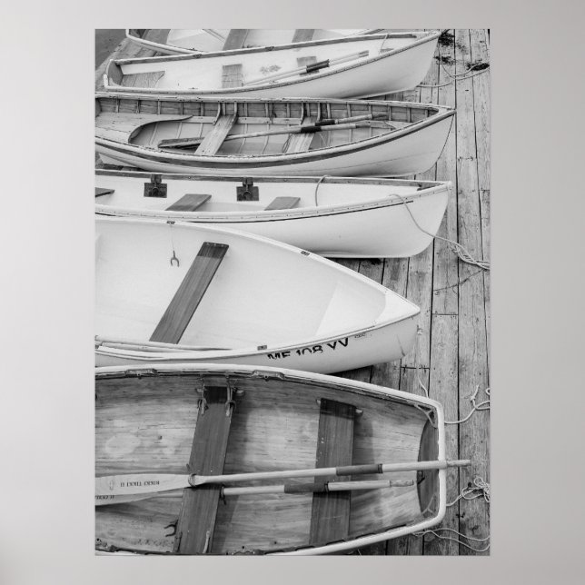 Affiche Bateaux à roues ancrés Classique Nautique (Devant)