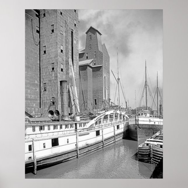 Affiche Bateaux à vapeur à Buffalo (Devant)