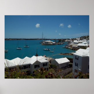 Affiche Bateaux aux Bermudes
