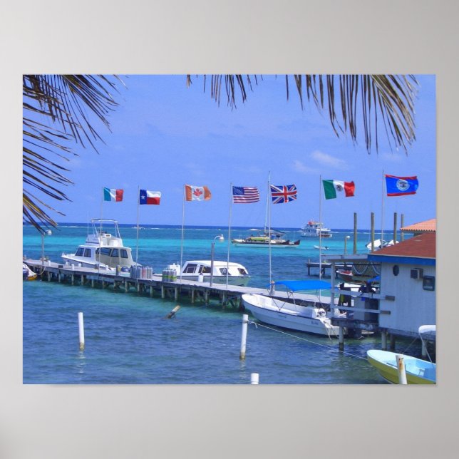 Affiche Bateaux Belize (Devant)