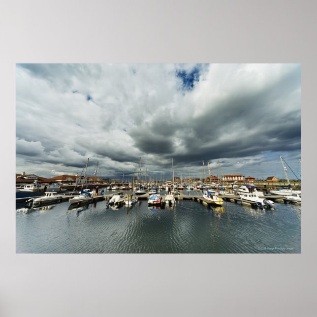 Affiche Bateaux Dans Un Port (Devant)