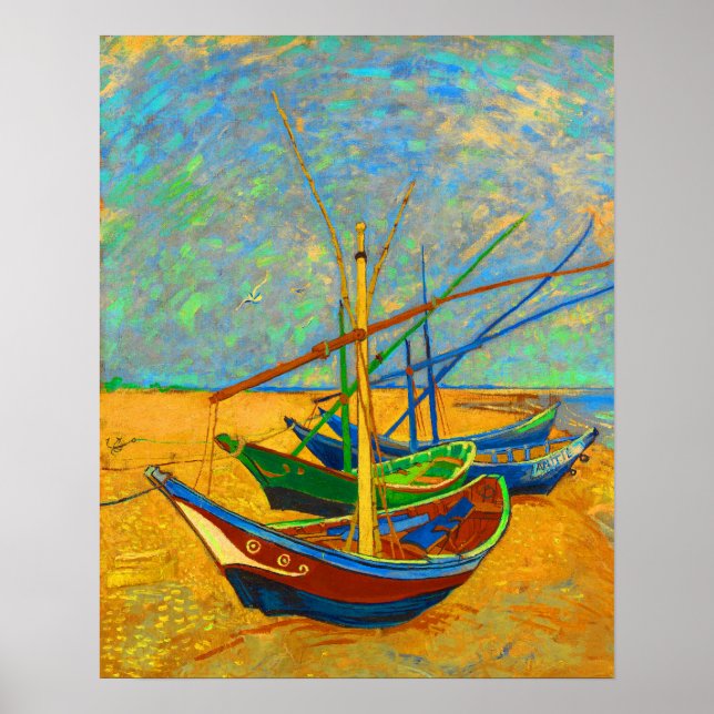 Affiche Bateaux de pêche à Sainte-Marie (Devant)