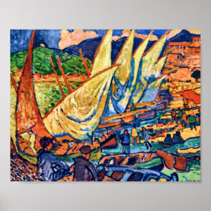 Affiche Bateaux de pêche, Collioure Andre Derain