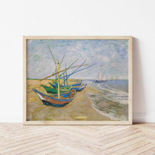 Affiche Bateaux de pêche   Vincent Van Gogh