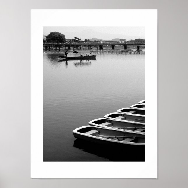 Affiche Bateaux de rangée : Arashiyama, Kyoto (Devant)