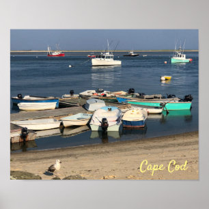 Affiche Bateaux du port de Chatham Cape Cod Summer