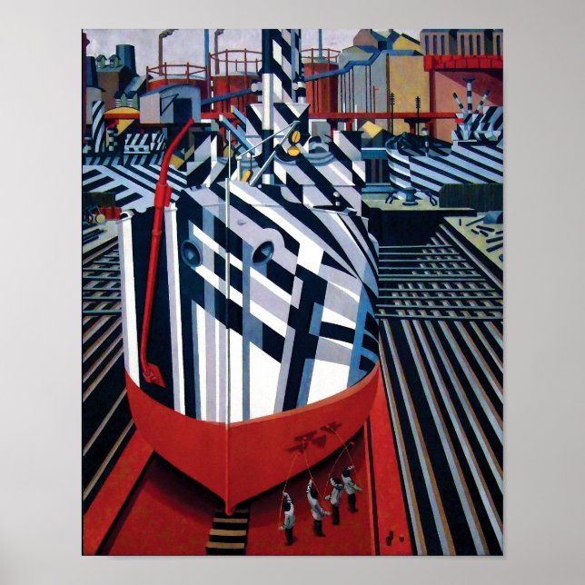 Affiche Bateaux éblouissants à Drydock à Liverpool Art Abs (Devant)