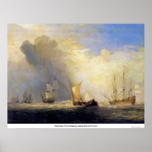 Affiche Bateaux-ferries de Rotterdam par Joseph Mallord Tu