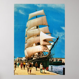 Affiche Bateaux historiques vintages,    étoile de l'Inde