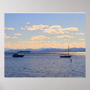 Affiche Bateaux sur le lac Champlain