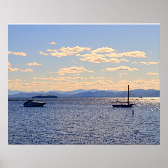 Affiche Bateaux sur le lac Champlain (Devant)