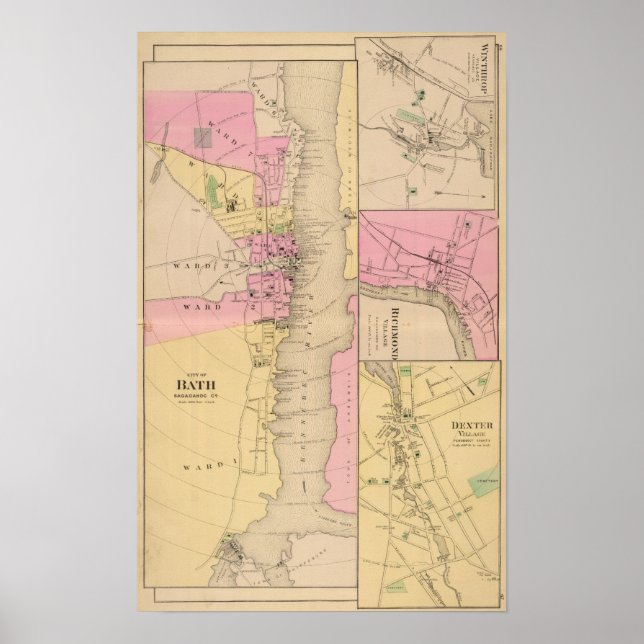 Affiche Bath, comté de Sagadahoc (Devant)