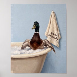 Affiche Bath Humor Art n° 1 Peinture Vintage