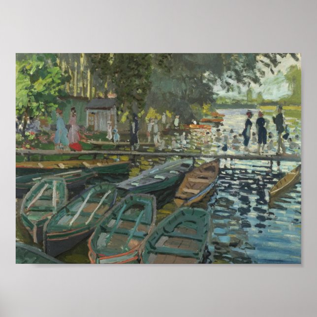 Affiche Bathers à La Grenouillère (1896) Claude Monet Art (Devant)