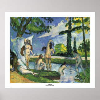 Affiche Bathers Paul Cezanne 1874