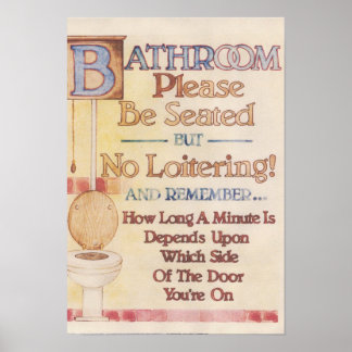 Affiche Bathroom Rules