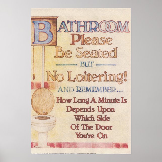 Affiche Bathroom Rules (Devant)