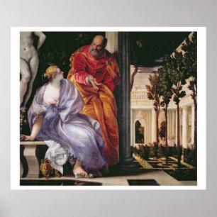 Affiche Bathsheba se baignant, c.1575 (huile sur la toile)