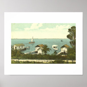 Affiche Bâti Dora, FL, péniche Row, 1907