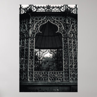 Affiche Bâtiment Abstrait noir et blanc