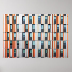 Affiche Bâtiment blanc et orange