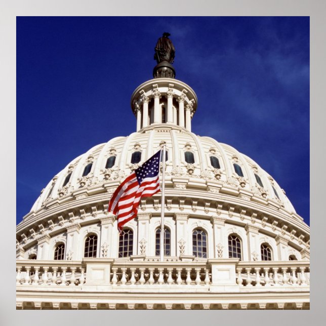 Affiche Bâtiment capitole américain, Washington DC (Devant)