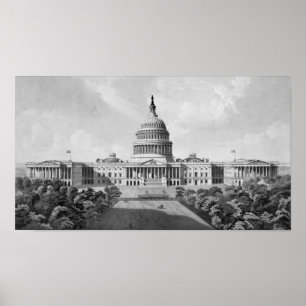Affiche Bâtiment de capitol des USA