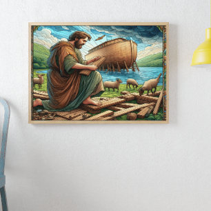 Affiche Bâtiment de l’Arche de Noé Bateau de salut