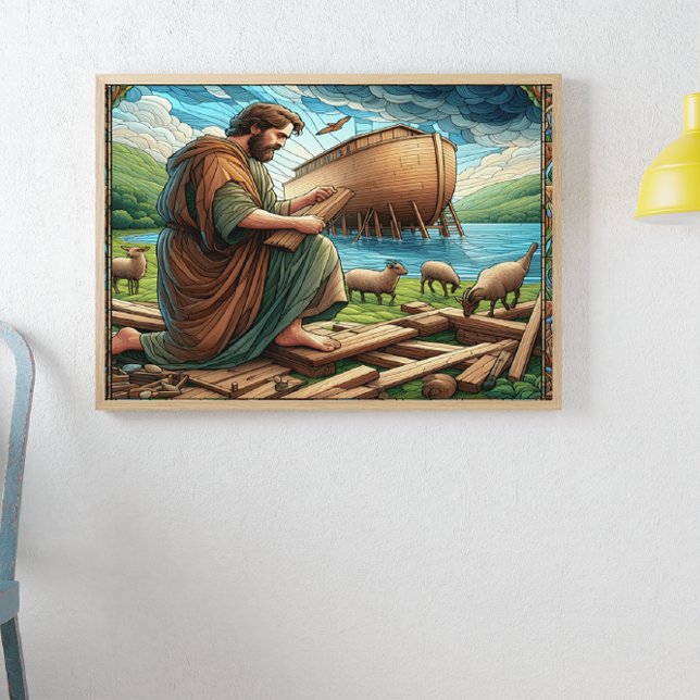 Affiche Bâtiment de l’Arche de Noé Bateau de salut (Créateur téléchargé)