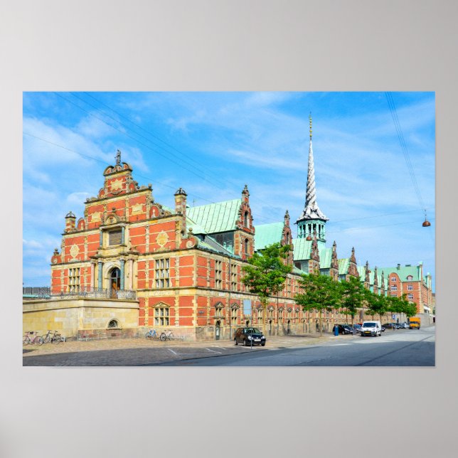 Affiche Bâtiment de la Bourse, Copenhague, Danemark (Devant)