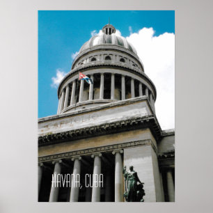 Affiche Bâtiment de la Capitol à La Havane Cuba Souvenir