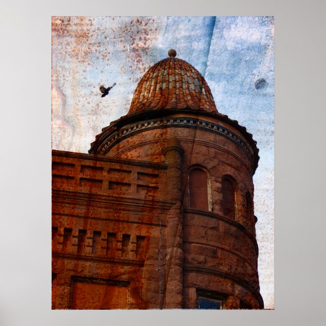 Affiche Bâtiment de rouille Art numérique (Devant)